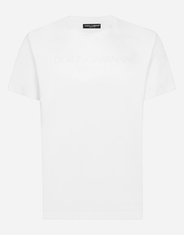 Póló Dolce & Gabbana Round-neck T-shirt With Print Fehér | G8PQ0ZHU7MAW0800