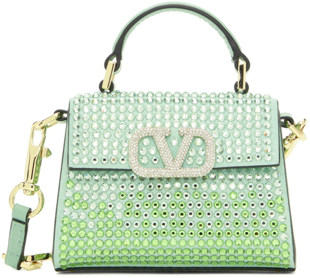 Kézitáskák Valentino Garavani Blue & Green VSling Micro Bag Zöld | 2W2P0Y22PLC