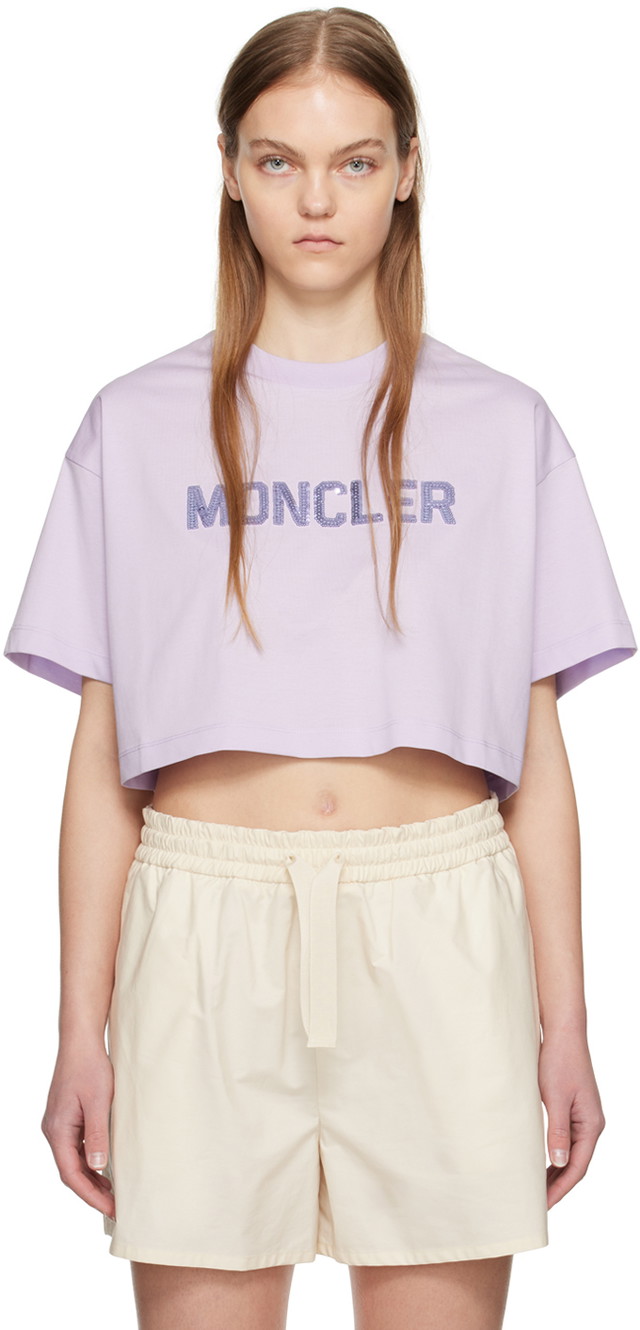 Póló Moncler Purple Sequinned T-Shirt Orgona | J10938C0003189AJU