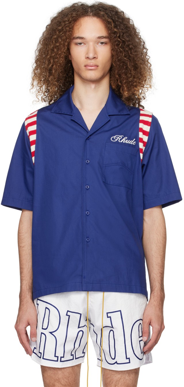 Ing Rhude 'American Spirit' Shirt Sötétkék | RHPS24SR01320302