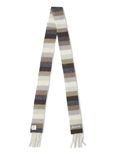 Sálak és kendők Acne Studios Vesuvio Stripe Scarf Olive Green/Grey Zöld | CA0226-DDK