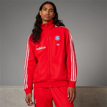 Sweatshirt adidas Performance FC Bayern Beckenbauer Track Top 
Piros | IS0340, 0