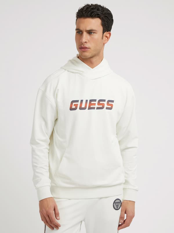 Sweatshirt GUESS Front Logo Hooded Sweatshirt Fehér | Z3GQ16KBNU2