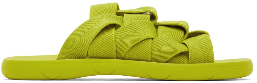 Sneakerek és cipők Bottega Veneta Intrecciato Slides "Green" Zöld | 651402 V0GV0, 0