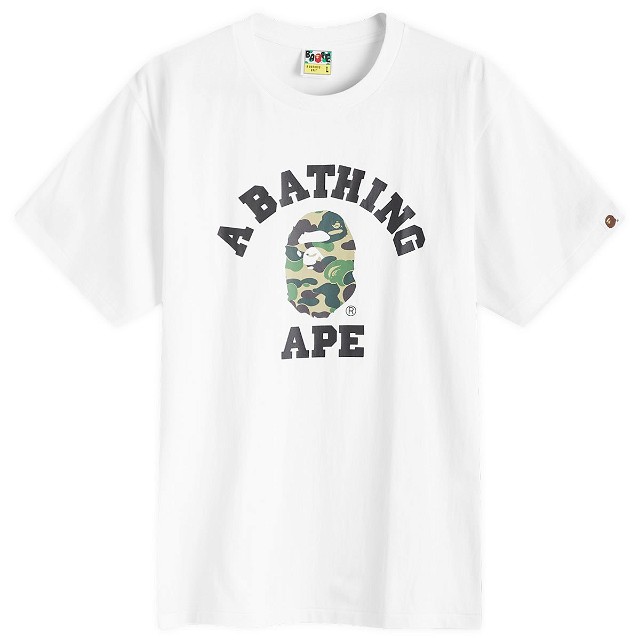 Póló BAPE A Bathing Ape ABC Camo College T-Shirt Fehér | 001TEK301005M-WHG