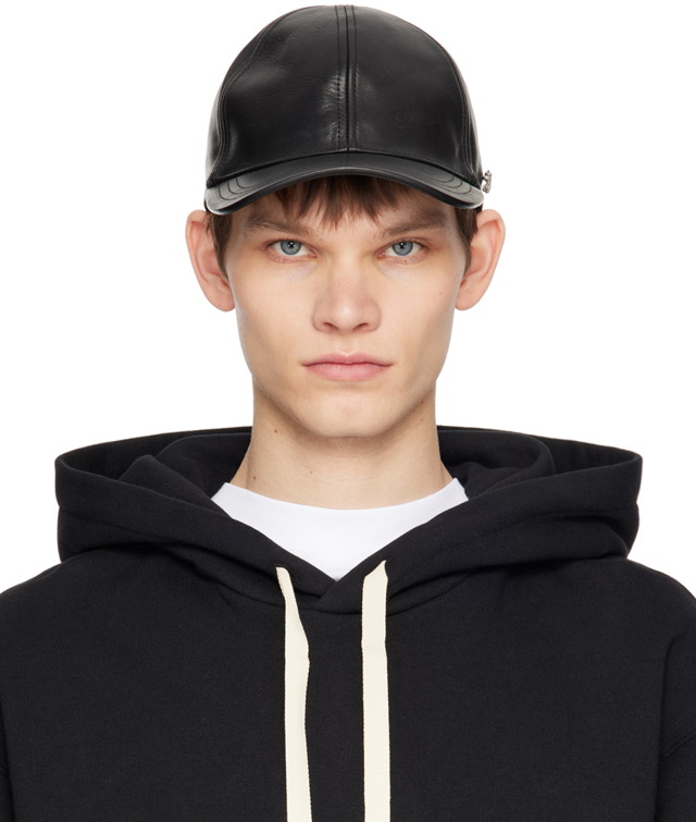 Kupakok Jil Sander Calfskin Cap Fekete | J22TC0113 J07145