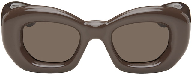 Brown Inflated Butterfly Sunglasses