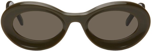 Napszemüveg Loewe Khaki Loop Sunglasses Zöld | LW40110U@5096E