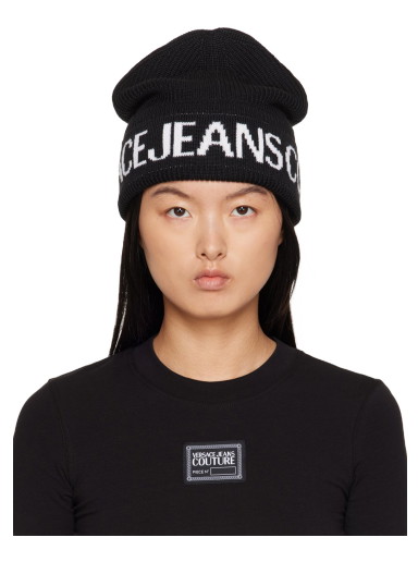 Beanie sapkák Versace Jeans Couture Jacquard Beanie Fekete | E75VAZK40_EZG020