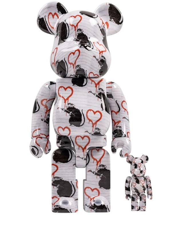 Gyűjthető Medicom Toy Love Rat Be@rbrick 100% and 400% figure set - White Bézs | MEDI005018910825