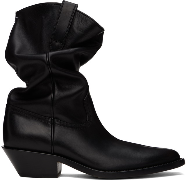 Sneakerek és cipők Maison Margiela Tabi Western Boots "Black" Fekete | S97WW0062 P3292