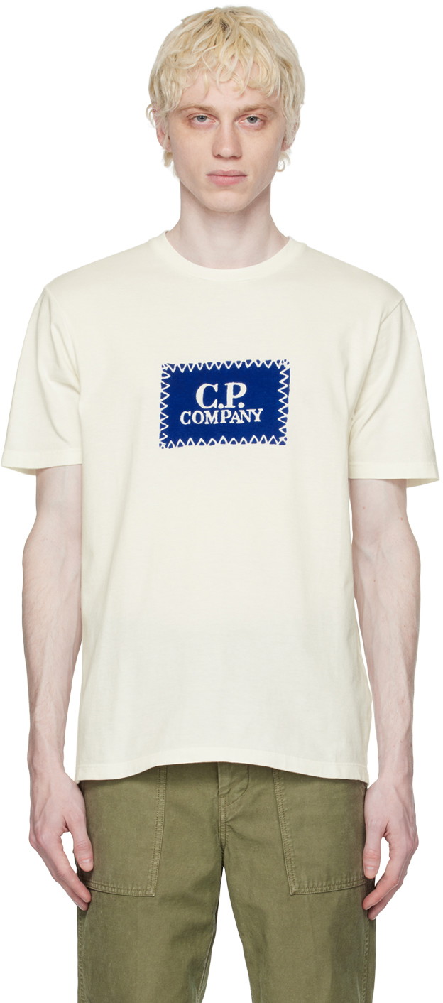 Póló C.P. Company Crewneck T-Shirt Fehér | 14CMTS351A-005431H, 0