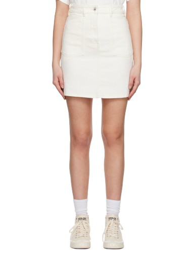 Szoknya KENZO Paris Patch Denim Mini Skirt Fehér | FD52DJ2696D2