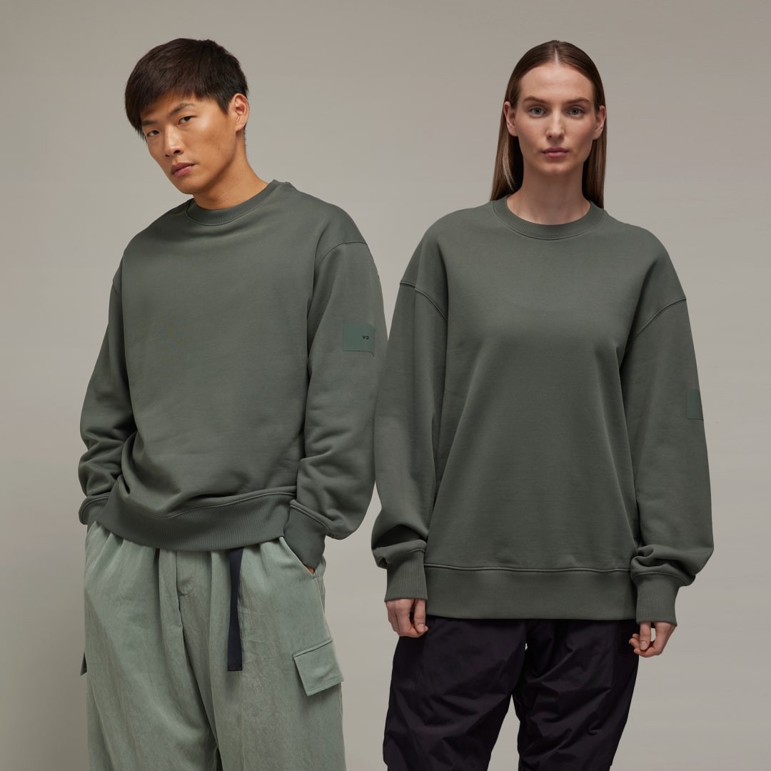 Sweatshirt Y-3 Organic Cotton Terry Crew Szürke | IP7695, 1