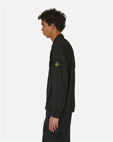 Ing Stone Island Garment Dyed Overshirt Fekete | 8015119WN V0129, 2