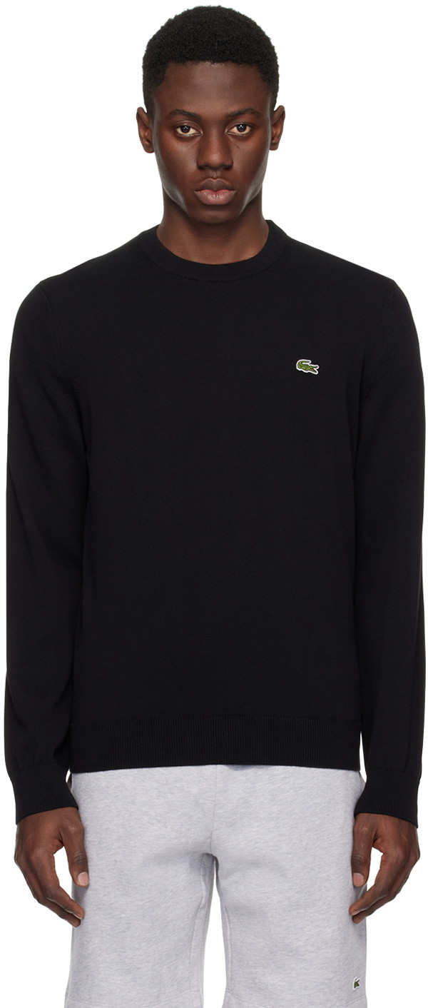 Pulóver Lacoste Black Crewneck Sweater Fekete | AH1985_031