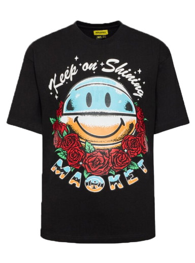 Póló MARKET Smiley Keep On Shining Tee Fekete | 399001061