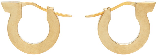 Fülbevaló FERRAGAMO Brass Hoop Earrings Fémes | 760724 - 770843