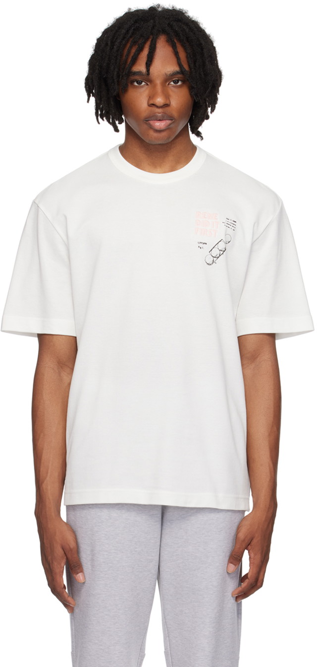 Póló Lacoste White Graphic Fehér | TH0135_IME