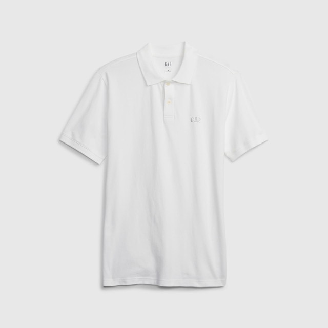 Póló GAP Logo Pique Polo Optic White Fehér | 586306-05