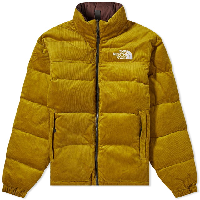 Dzsekik The North Face 92 Reversible Nuptse Sulphur Moss/Coal Brown Sárga | NF0A831IO62