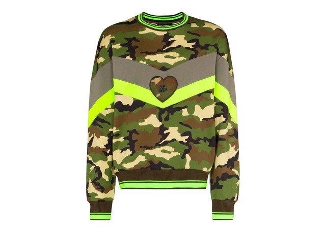 Sweatshirt Dolce & Gabbana Heart Logo Plaque Sweatshirt Green/Multi Többszínű | G9UZ2ZFS75D