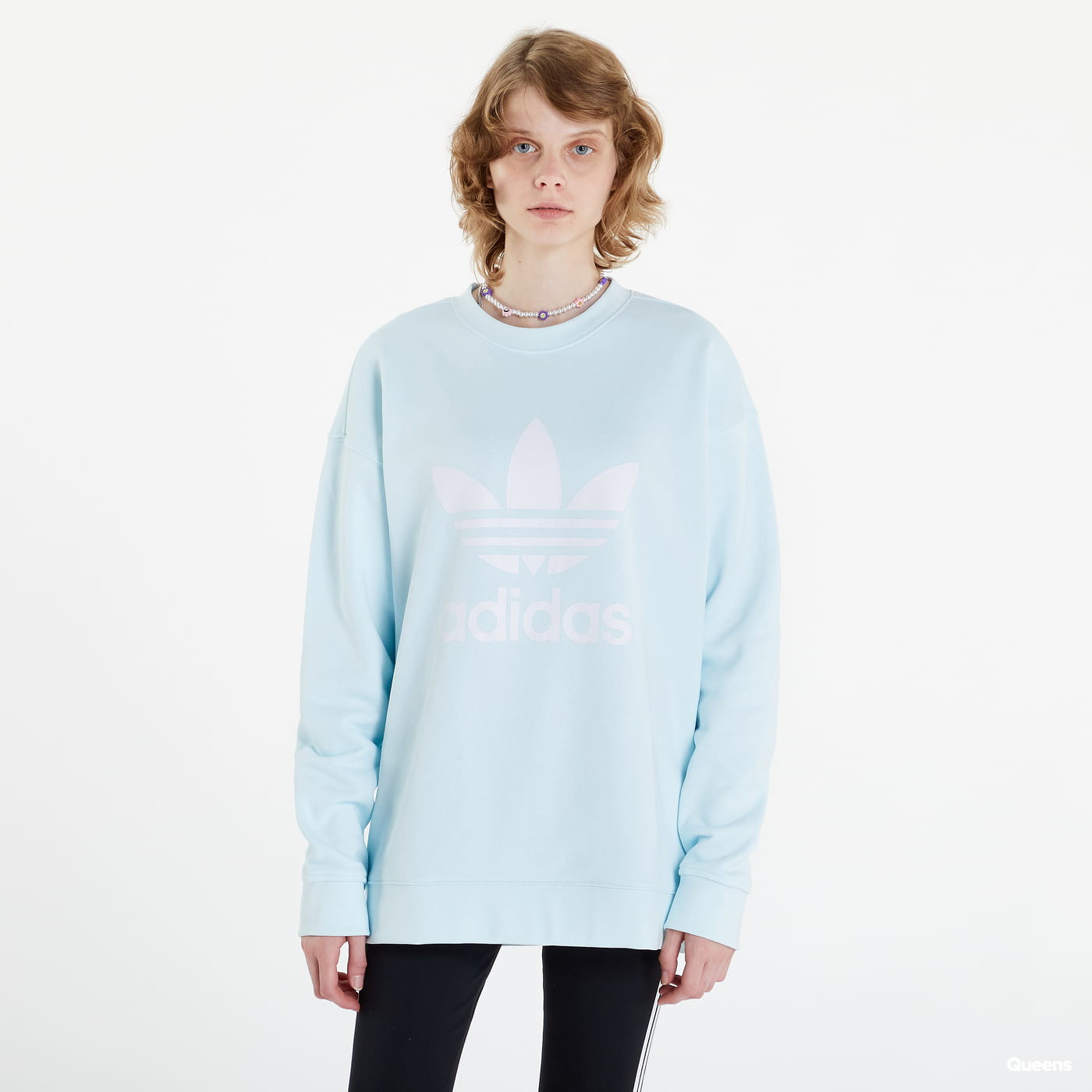 Sweatshirt adidas Originals Trefoil Crew Kék | HL6678, 0