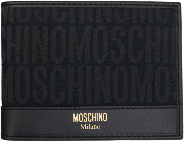 Pénztárca Moschino All-Over Logo Wallet Fekete | 8103