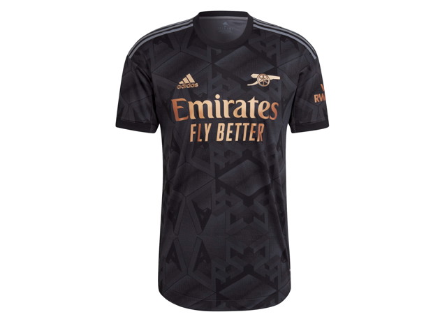 Sportmezek adidas Originals Arsenal 22/23 Away Authentic Jersey Black Fekete | H35901