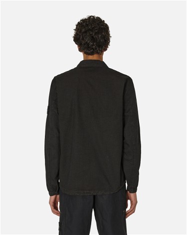 Ing Stone Island Garment Dyed Overshirt Fekete | 8015119WN V0129, 3