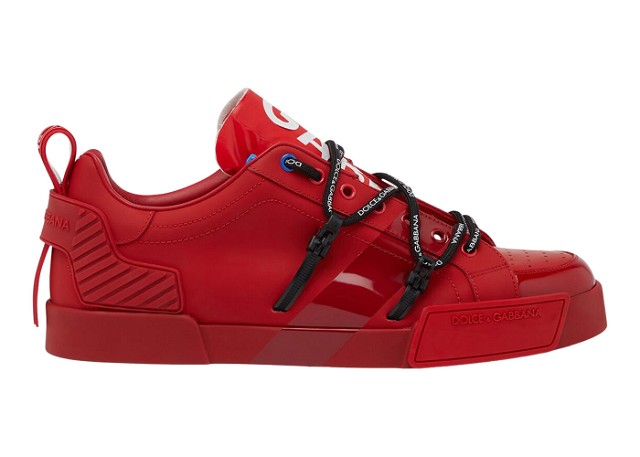 Sneakerek és cipők Dolce & Gabbana Portofino Strapped Red White 
Piros | CS1783AJ986_89689