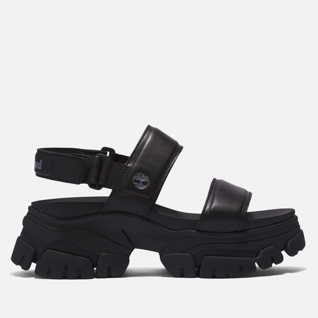 Women's Adley Way Leather Chunky Sandals - Jet Black - UK 6