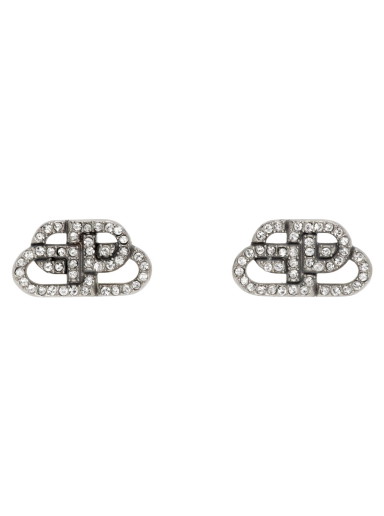 Fülbevaló Balenciaga XS BB Earrings "Silver" Fémes | 624203 TZ05S