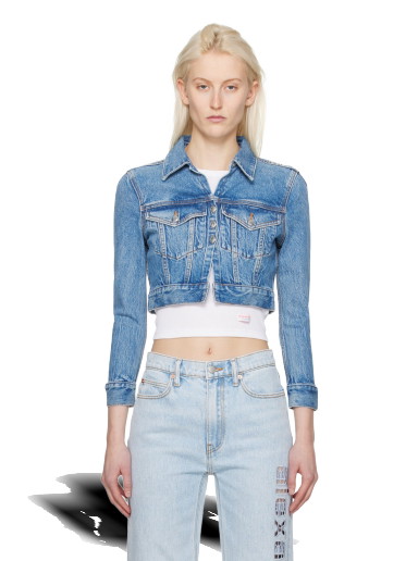 Dzsekik Alexander Wang Shrunken Cardi Denim Jacket Sötétkék | 4DC1242212