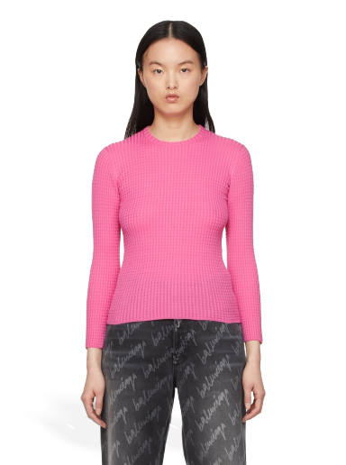 Pulóver Balenciaga Wool Sweater Rózsaszín | 696535 T1646