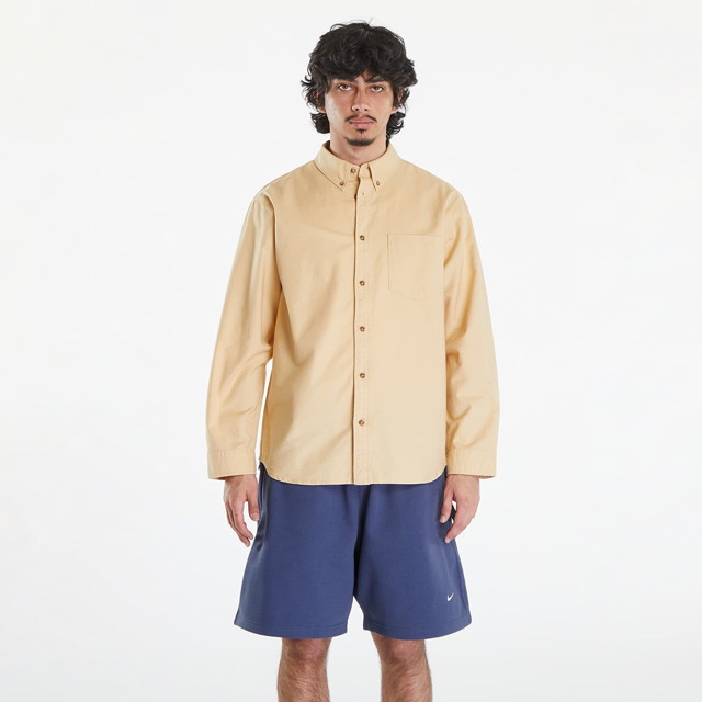 Ing Nike Life Long-Sleeve Oxford Button-Down Shirt Sesame/ Sesame/ Sesame Bézs | FN3125-252