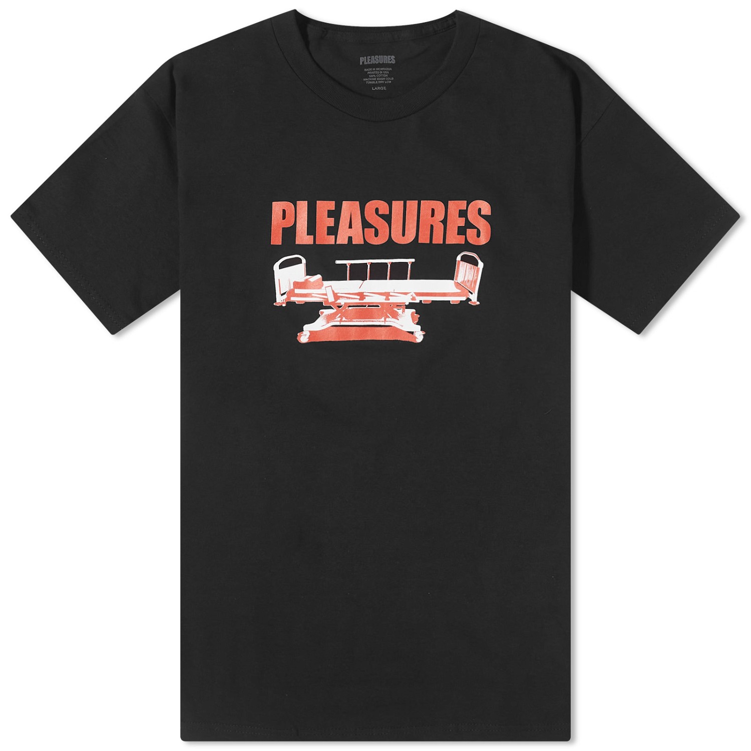 Póló Pleasures Bed T-Shirt Fekete | P23F048-BLK, 0