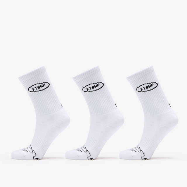 Basic Crew Socks 3-Pack White