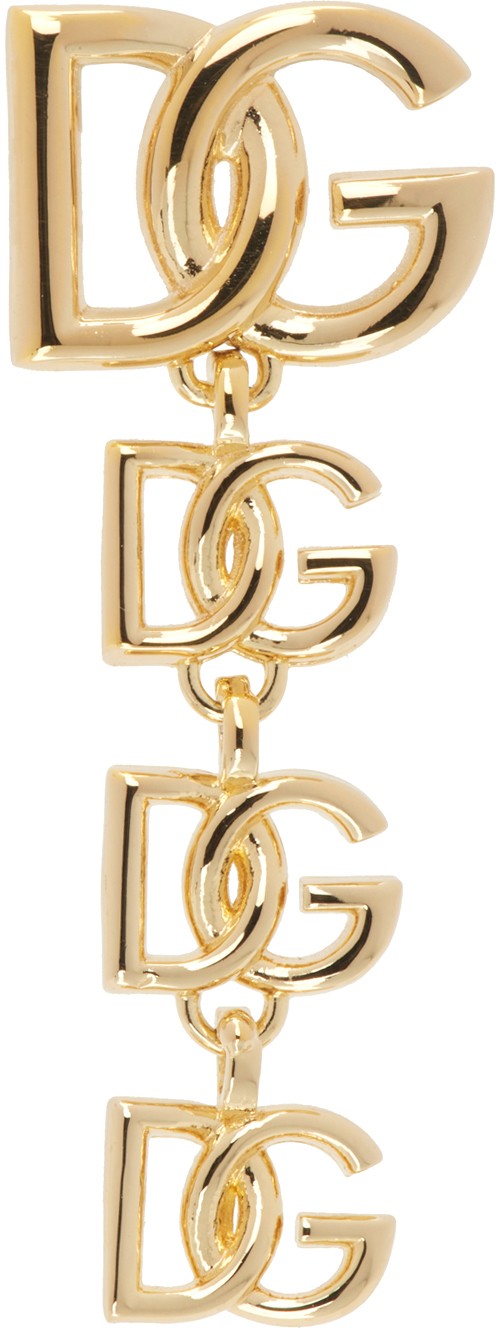 Fülbevaló Dolce & Gabbana Gold 'DG' Single Earring Fémes | WEP6L6W1111