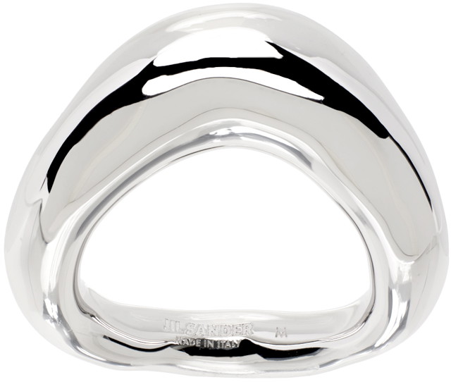 Gyűrűk Jil Sander Logo Ring Szürke | J30UQ0010_P4877