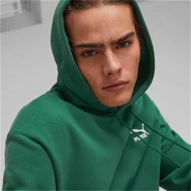 Sweatshirt Puma Classics Hoodie Zöld | 535596_37, 5