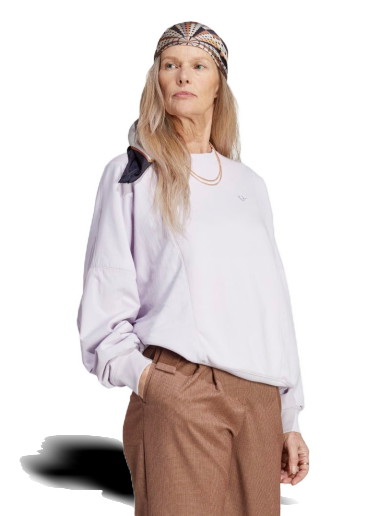 Sweatshirt adidas Originals Premium Essentials Nylon Hybrid Fehér | IC5305