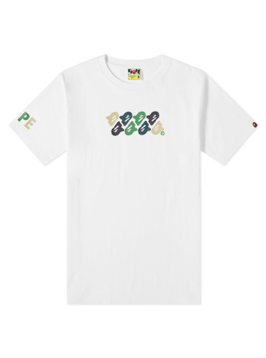 Póló BAPE ABC Camo T-Shirt White/Green Fehér | 001TEJ301045M-WHTGRN