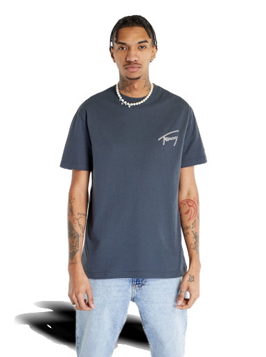 Póló Tommy Hilfiger Classic Signature T-Shirt Szürke | DM0DM16240 PUB