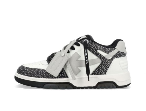 Sneakerek és cipők Off-White Out Of Office OOO Low Tops "Black Grey" Szürke | OMIA189S23.LEA009.0109