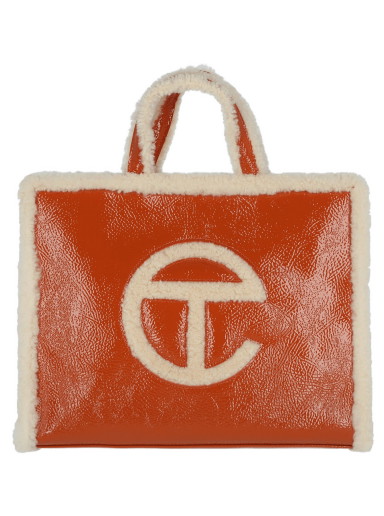 Telfar Medium Crinkle Leather Shopper "Spicy Pumpkin"