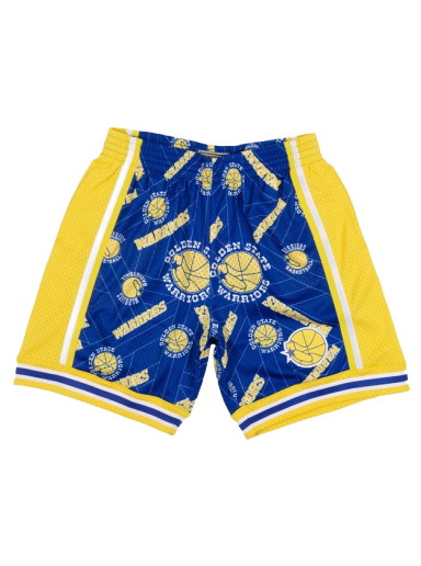 Rövidnadrág Mitchell & Ness Golden State Warriors Swingman Short Kék | SHORBW19082-GSWPTNY