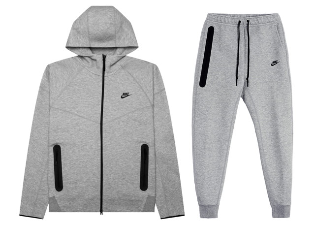 Sweatshirt Nike Sportswear Tech Fleece Full-Zip Hoodie & Joggers Set Szürke | FB7921-063/FB8002-063