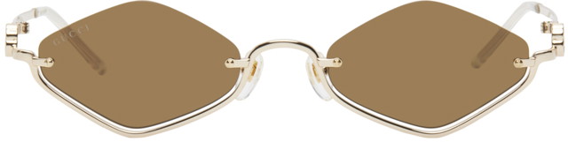 Napszemüveg Gucci Gold Geometric Sunglasses Fémes | GG1604S