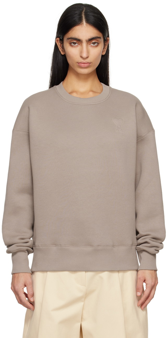 Sweatshirt AMI De Cœur Sweatshirt Bézs | USW025.749